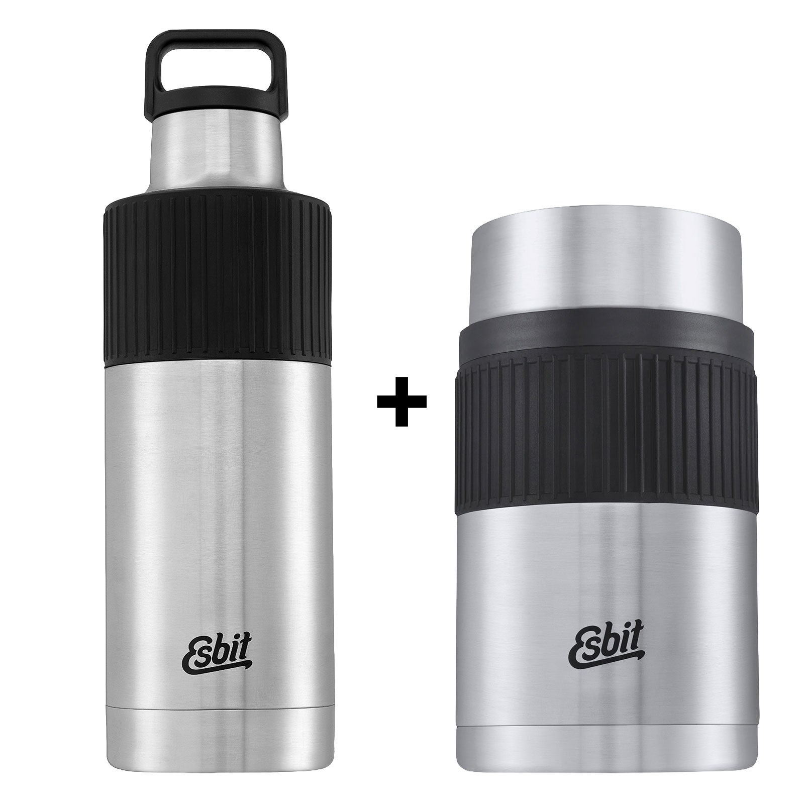 Esbit bundle item: Meal Prep Set comprising a SCULPTOR water bottle and a stainless steel Food Jug