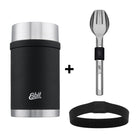 Esbit Bundle bestehend aus SCULPTOR Thermobehälter und Besteckset in Schwarz