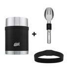 Esbit Bundle bestehend aus SCULPTOR Thermobehälter und Besteckset in Schwarz 