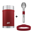 Esbit Bundle bestehend aus SCULPTOR Thermobehälter und Besteckset in Rot 