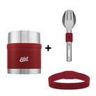 Esbit Bundle bestehend aus SCULPTOR Thermobehälter und Besteckset in Rot 