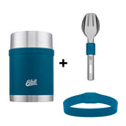 Esbit Bundle bestehend aus SCULPTOR Thermobehälter und Besteckset in Blau