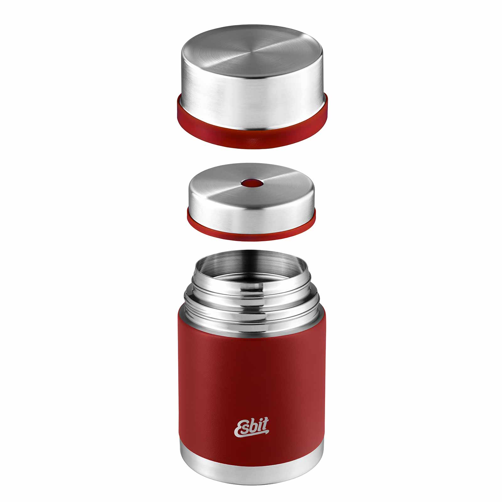 Esbit SCULPTOR Thermobehälter Rot schwebend mit Deckel und Verschluss