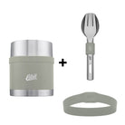 Esbit Bundle bestehend aus SCULPTOR Thermobehälter und Besteckset in Steingrau 
