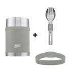 Esbit Bundle bestehend aus SCULPTOR Thermobehälter und Besteckset in Steingrau 
