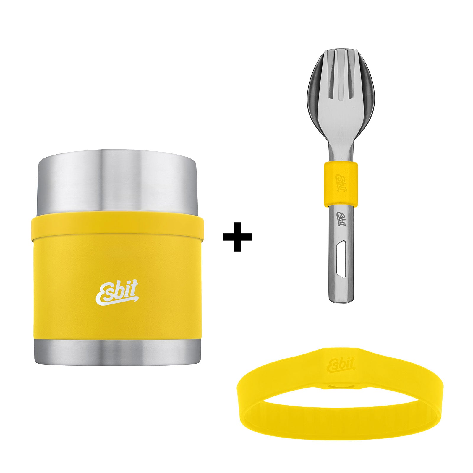 Esbit Bundle bestehend aus SCULPTOR Thermobehälter und Besteckset in Gelb
