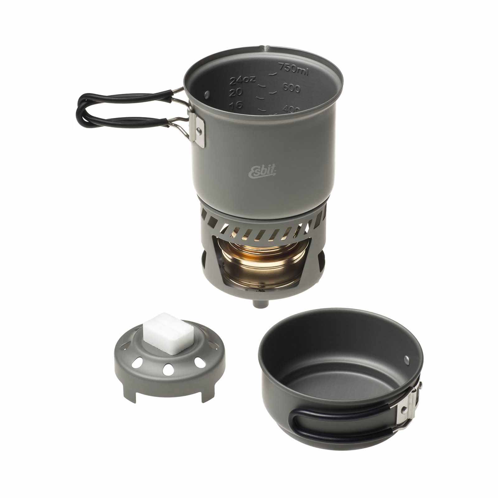 Esbit アルコールクッカー Kochset 985ml Cookset with Alcohol Burner · 985 ml & 470 ml · Esbit