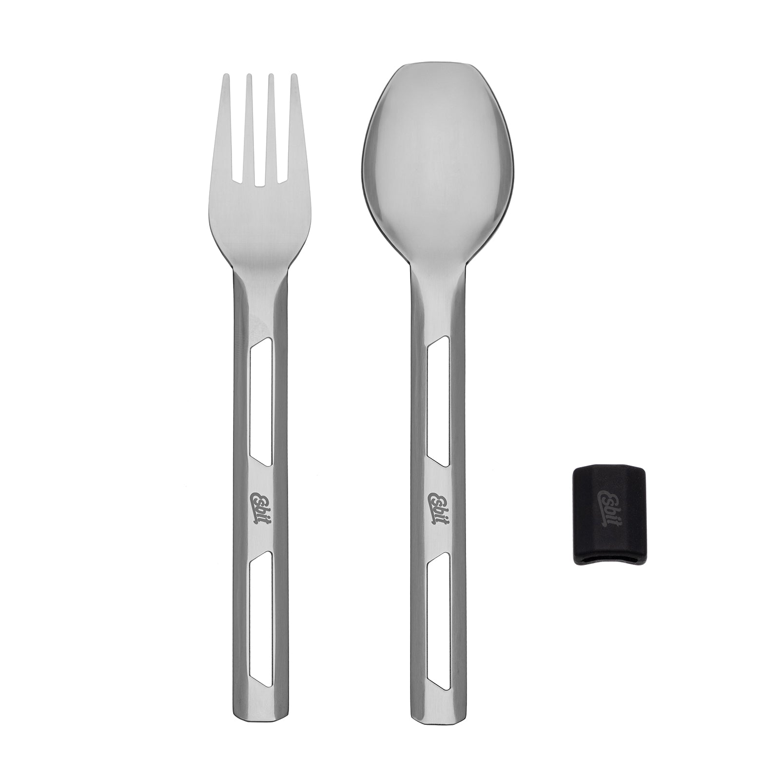 Esbit Thermobehälter Besteckset mit Silikon Manschette in Schwarz