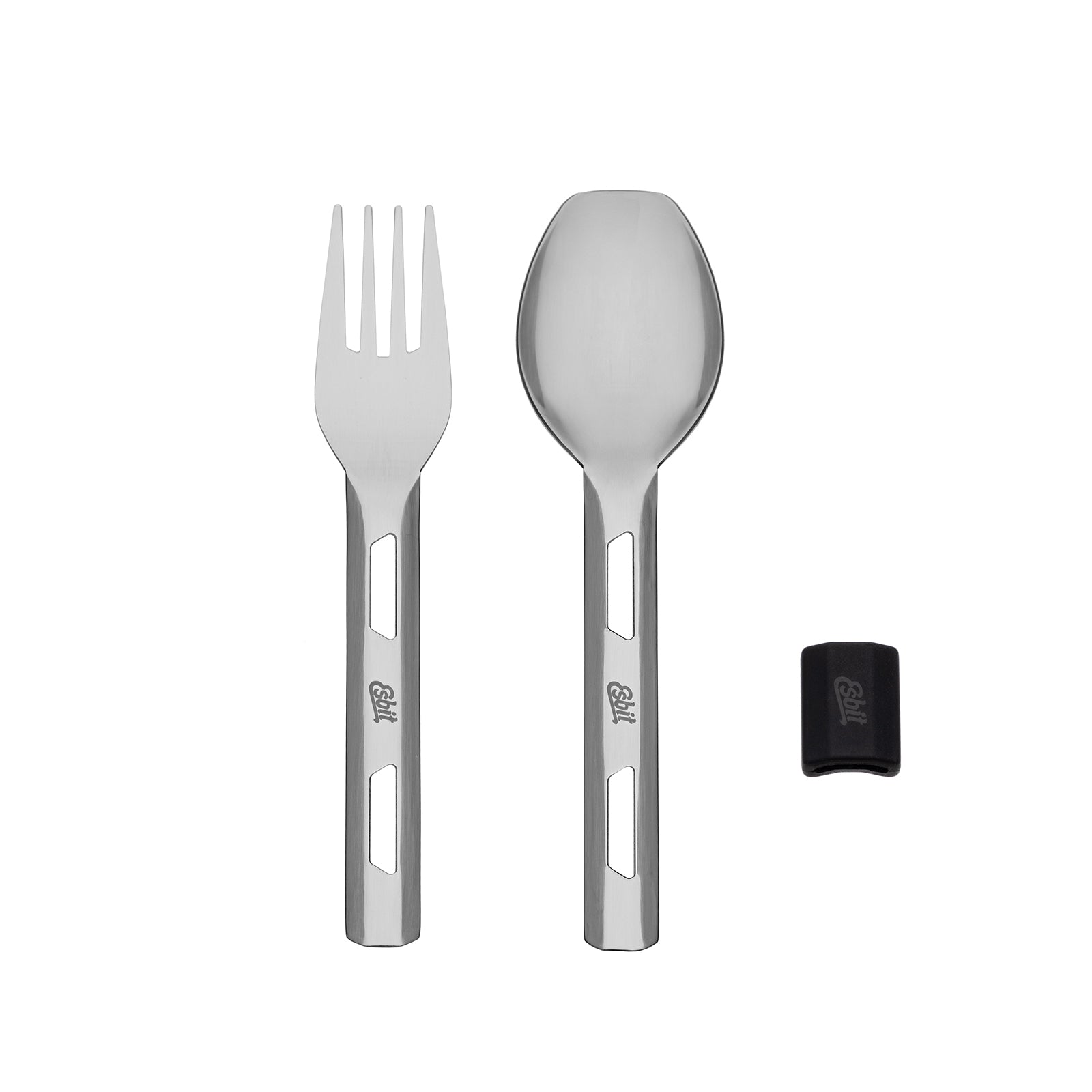 Esbit Thermobehälter Besteckset mit Silikon Manschette in Schwarz