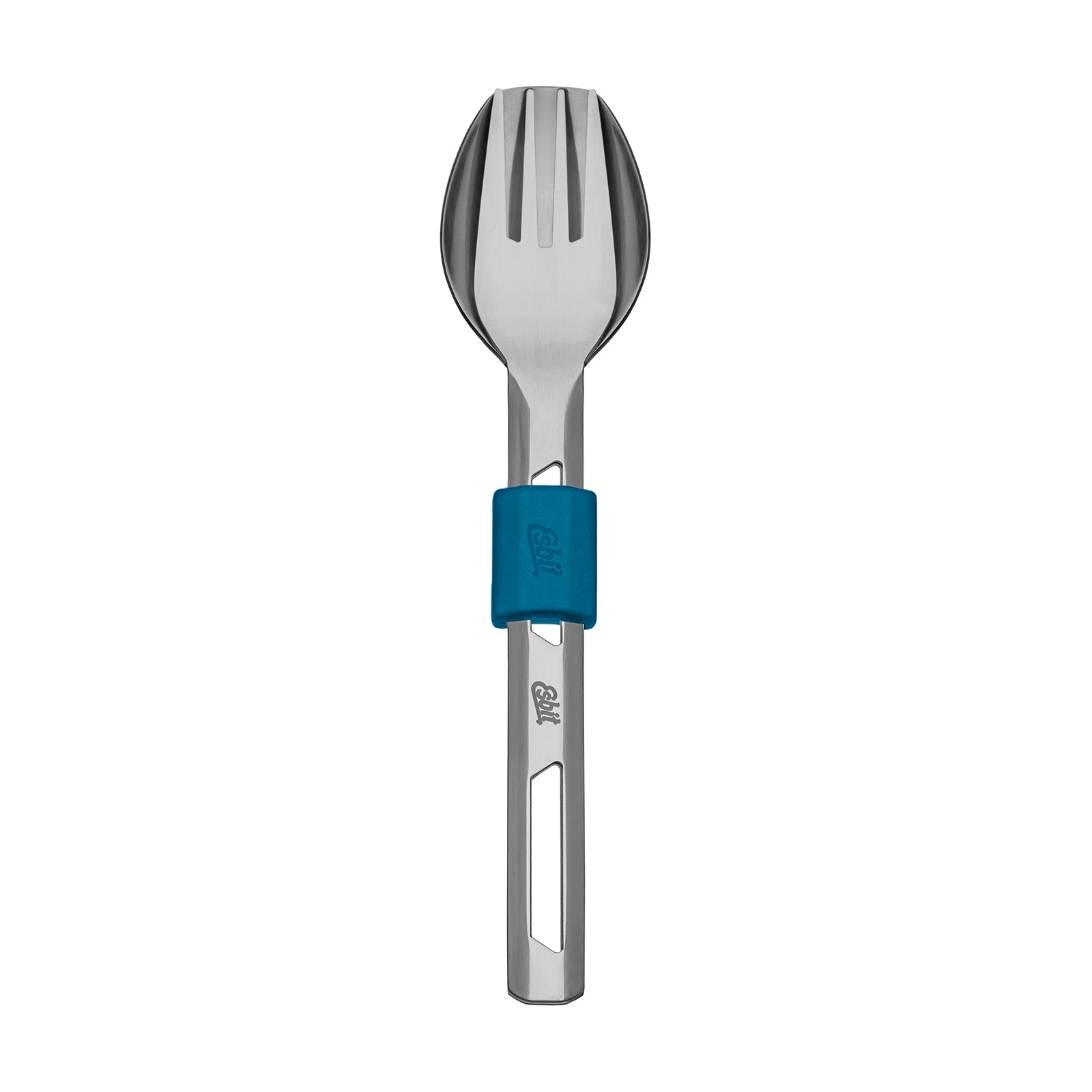 Esbit Thermobehälter Besteckset zusammengesteckt mit Silikon Manschette in Polar Blue 