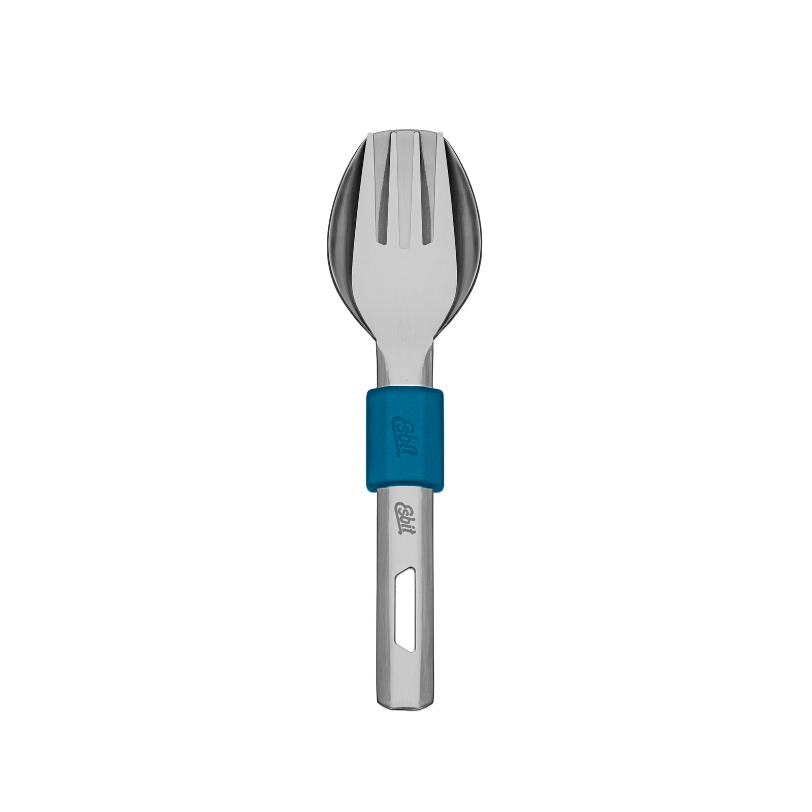 Esbit Thermobehälter Besteckset zusammengesteckt mit Silikon Manschette in Polar Blue 