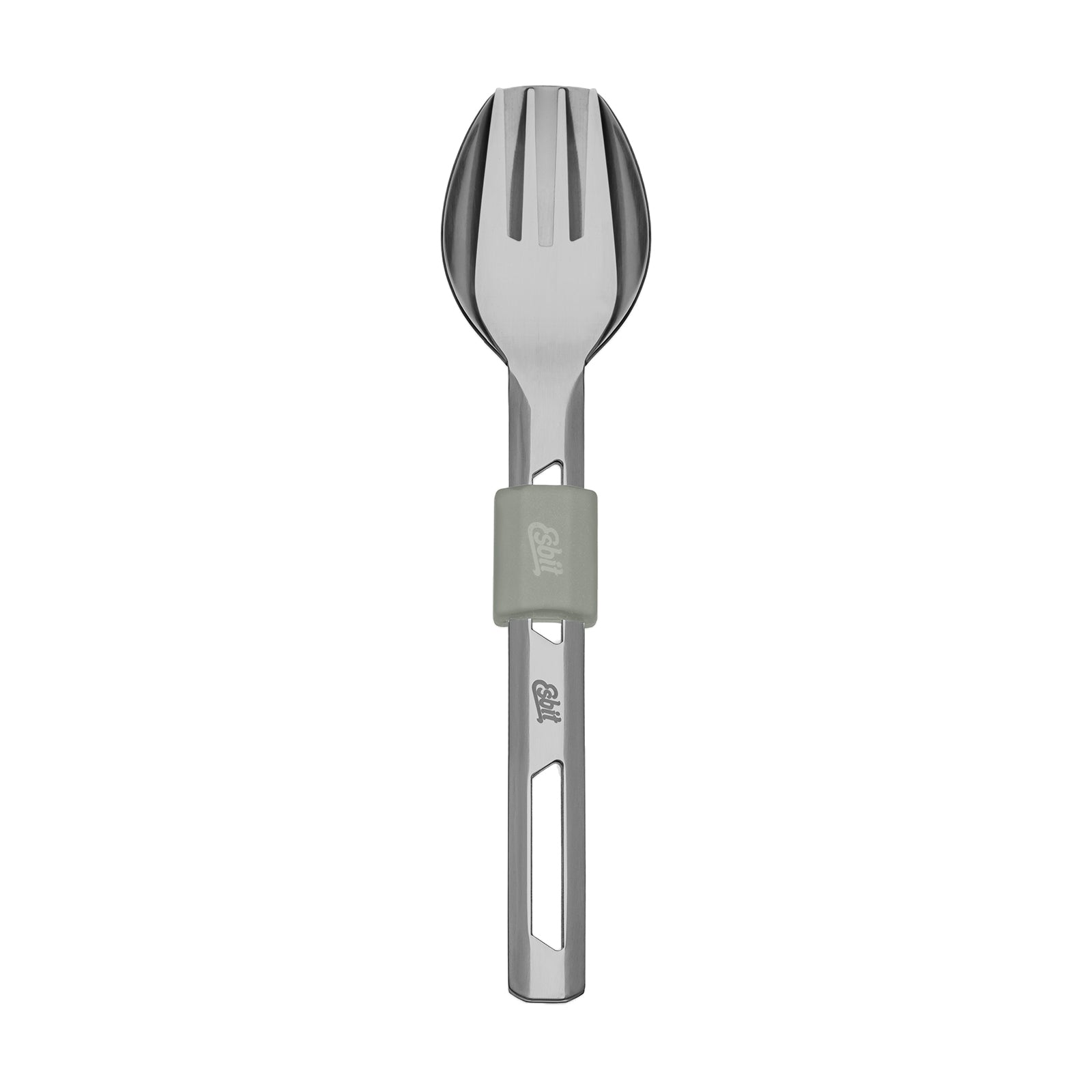 Esbit Thermobehälter Besteckset zusammengesteckt mit Silikon Manschette in Stone Grey 