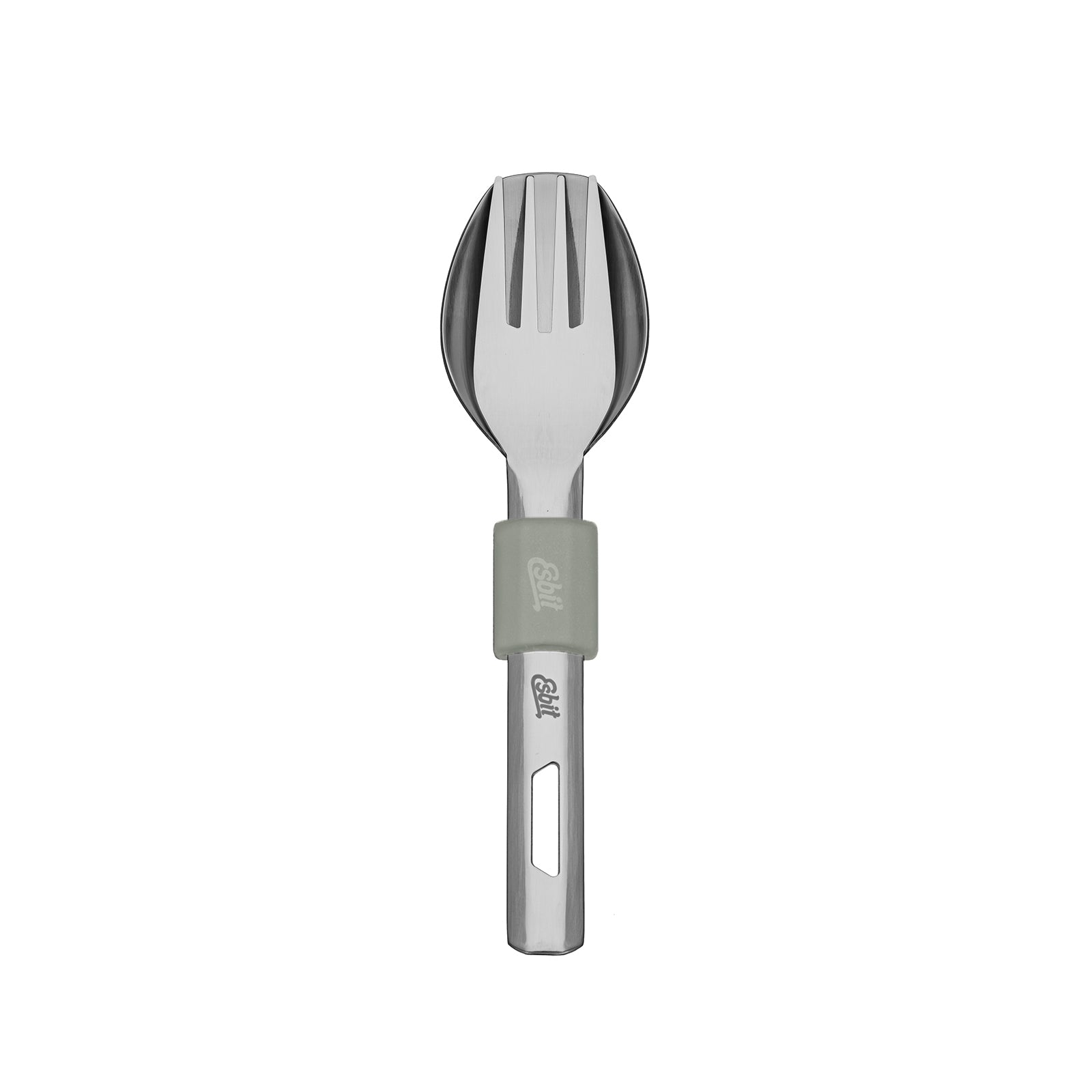 Esbit Thermobehälter Besteckset zusammengesteckt mit Silikon Manschette in Stone Grey 